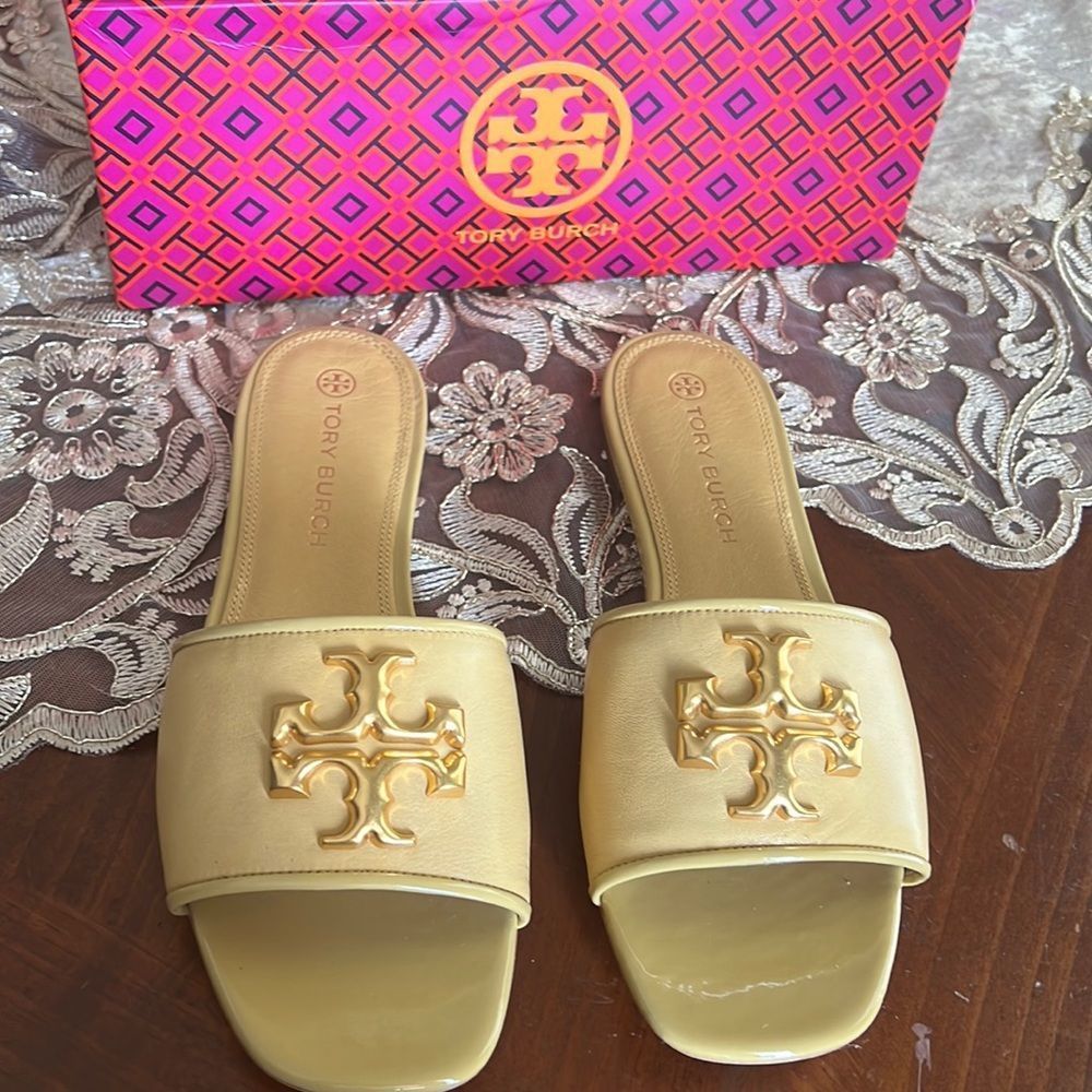 Tory Burch Eleanor leather slide - Picture 1 of 7